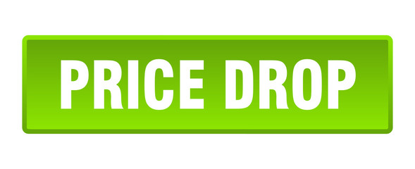 price drop button. price drop square green push button