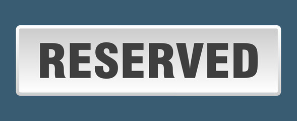 reserved button. reserved square white push button