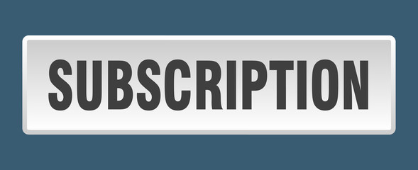 subscription button. subscription square white push button