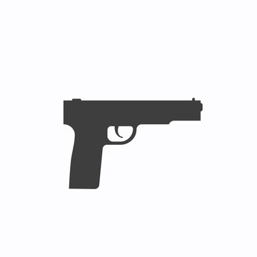 Gun icon on white isolate. Vector, eps 10