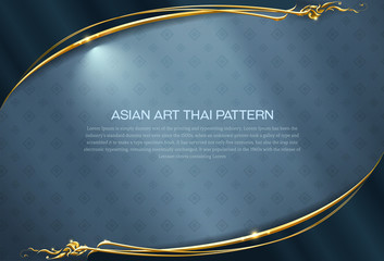 Asian pattern background Thai art  frame border