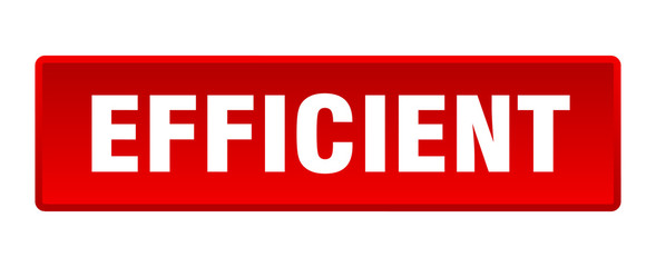 efficient button. efficient square red push button