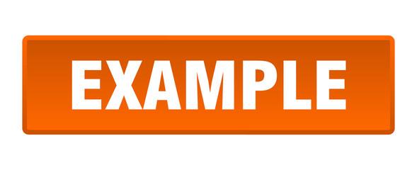 example button. example square orange push button