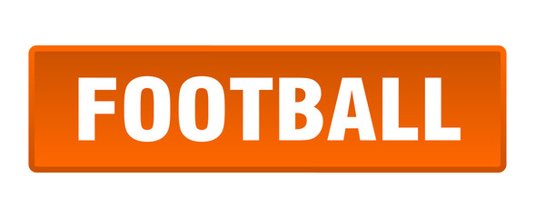 football button. football square orange push button