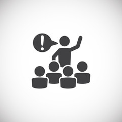 Activism related icon on background for graphic and web design. Creative illustration concept symbol for web or mobile app