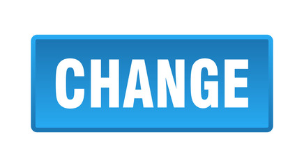 change button. change square blue push button