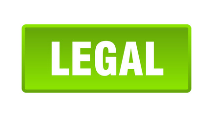 legal button. legal square green push button