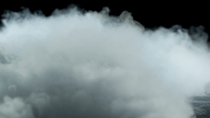 Photo of Real Smoke on a black background - realistic overlay for different projects.