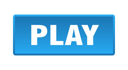 play button. play square blue push button
