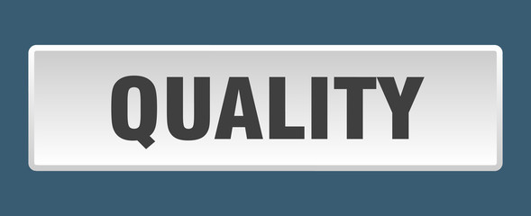 quality button. quality square white push button