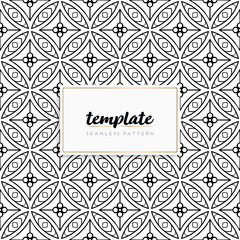 Background mandala seamless pattern vector