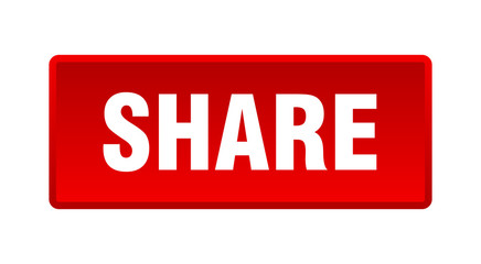 share button. share square red push button