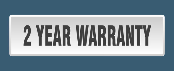 2 year warranty button. 2 year warranty square white push button