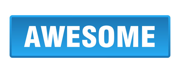 awesome button. awesome square blue push button