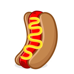 hotdog mascot cartoon illustration