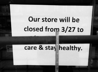 Small Business Restaurant in New York Closing During Coronavirus Shutdown
