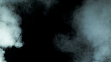 Smoke on black background realistic fog photo for different projects! Very beautiful backdrop wallpaper texture banner background still.