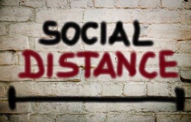 Social distance on wall