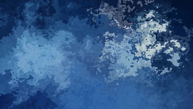 abstract animated twinkling stained background full HD seamless loop video - watercolor splotch liquid effect - color storm sky blue