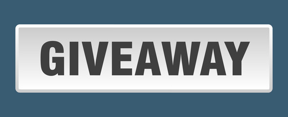 giveaway button. giveaway square white push button