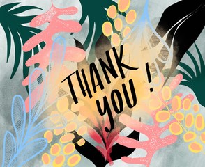 Thank you, floral background