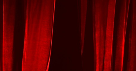 Real Velvet Cloth Stage silk Curtain. Curtain For theater, opera, show, stage scenes. Real...