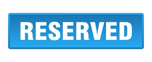 reserved button. reserved square blue push button