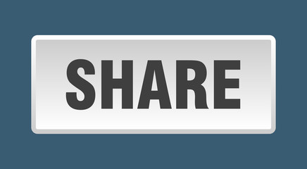 share button. share square white push button