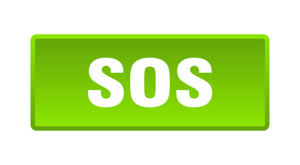 sos button. sos square green push button