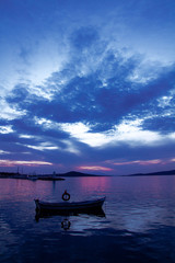 Sunset and boat