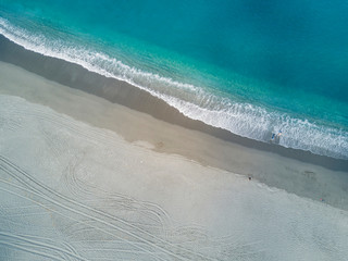 Aerial view of the famous cow mountain (Niushan Scenic Area) of Hualien