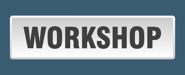 workshop button. workshop square white push button