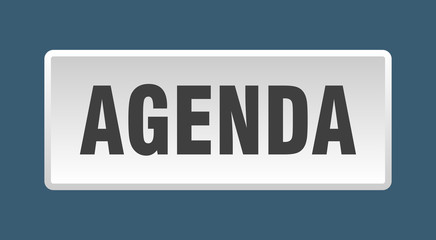 agenda button. agenda square white push button