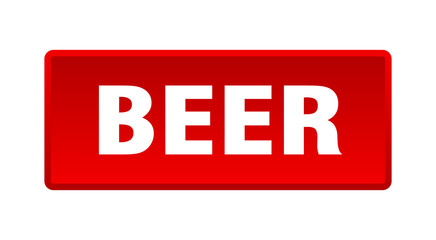 beer button. beer square red push button