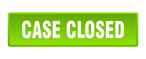 case closed button. case closed square green push button