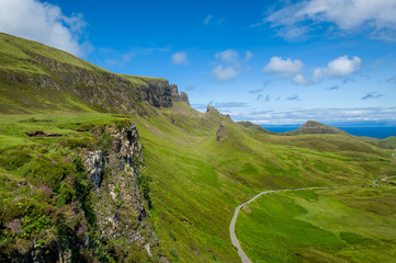 Fototapeta na wymiar Highlands panoramic road, Island of Skye, Hebrides archipelago, Scotland.