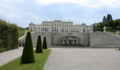 Belvedere Palace complex in Vienna. Upper Belvedere. Executive residence. Austria. Located in...