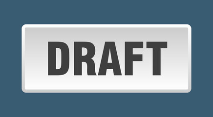 draft button. draft square white push button