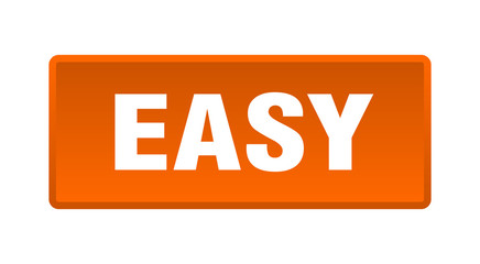 easy button. easy square orange push button