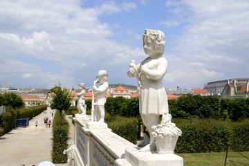 Belvedere Palace complex in Vienna. Austria. Located in Landstrasse, the third district of the...