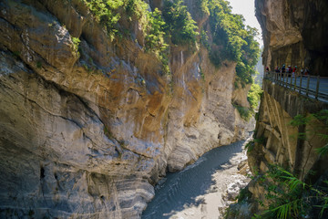 The steep and beautiful landscape of Swallow Grotto