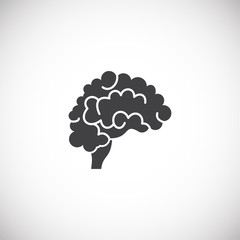 Human brain related icon on background for graphic and web design. Creative illustration concept symbol for web or mobile app