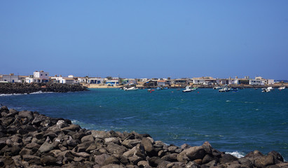 small typical canarian fishing village