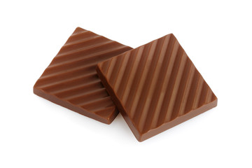 milk chocolate bar on white background