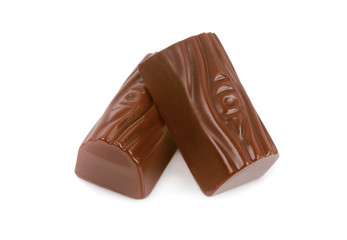 milk chocolate bar on white background