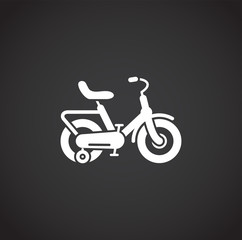 Fototapeta premium Bicycle related icon on background for graphic and web design. Creative illustration concept symbol for web or mobile app