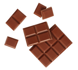 chocolate on white background