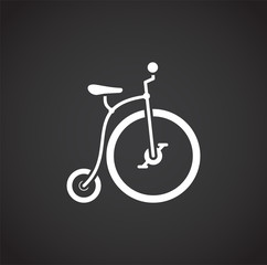 Bicycle related icon on background for graphic and web design. Creative illustration concept symbol for web or mobile app