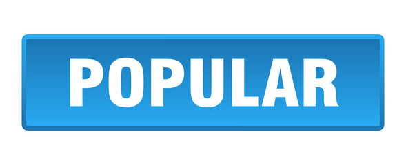 popular button. popular square blue push button