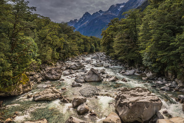 river in the mountains